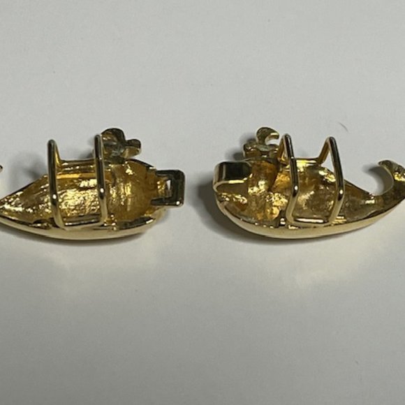 VTG Mimi Di N 1979 Gold Tone Metal 2 Piece Whale Belt Buckle